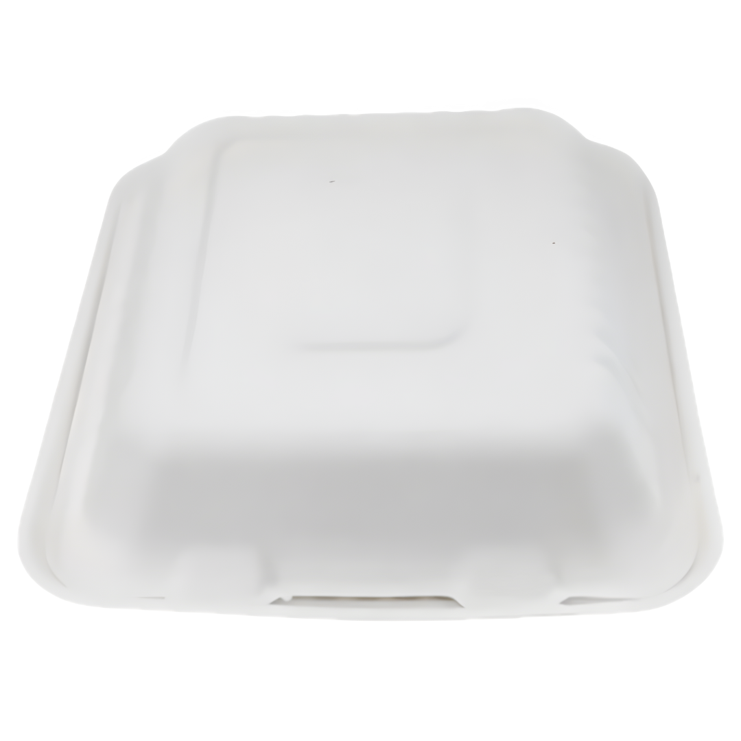 ZWP™ Tree-Free™ Compostable 8" x 8" x 3" Hinged Container