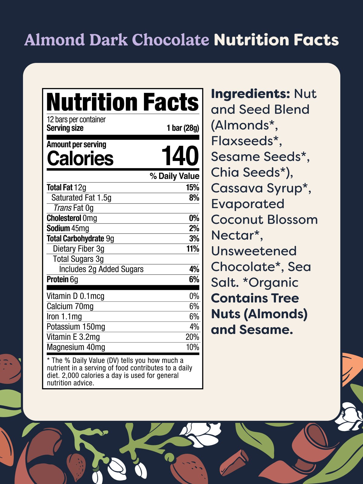 Tosi Crunchy Bars - Almond Dark Chocolate (Snack Size), 72-count case