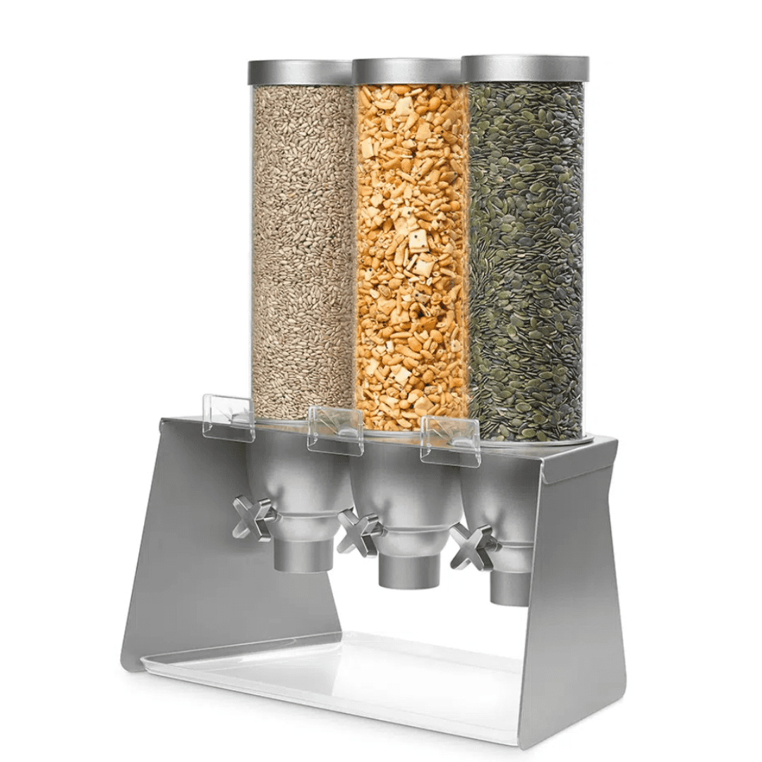 X3 Grey Metal Tabletop Dispenser & Acrylic Tray