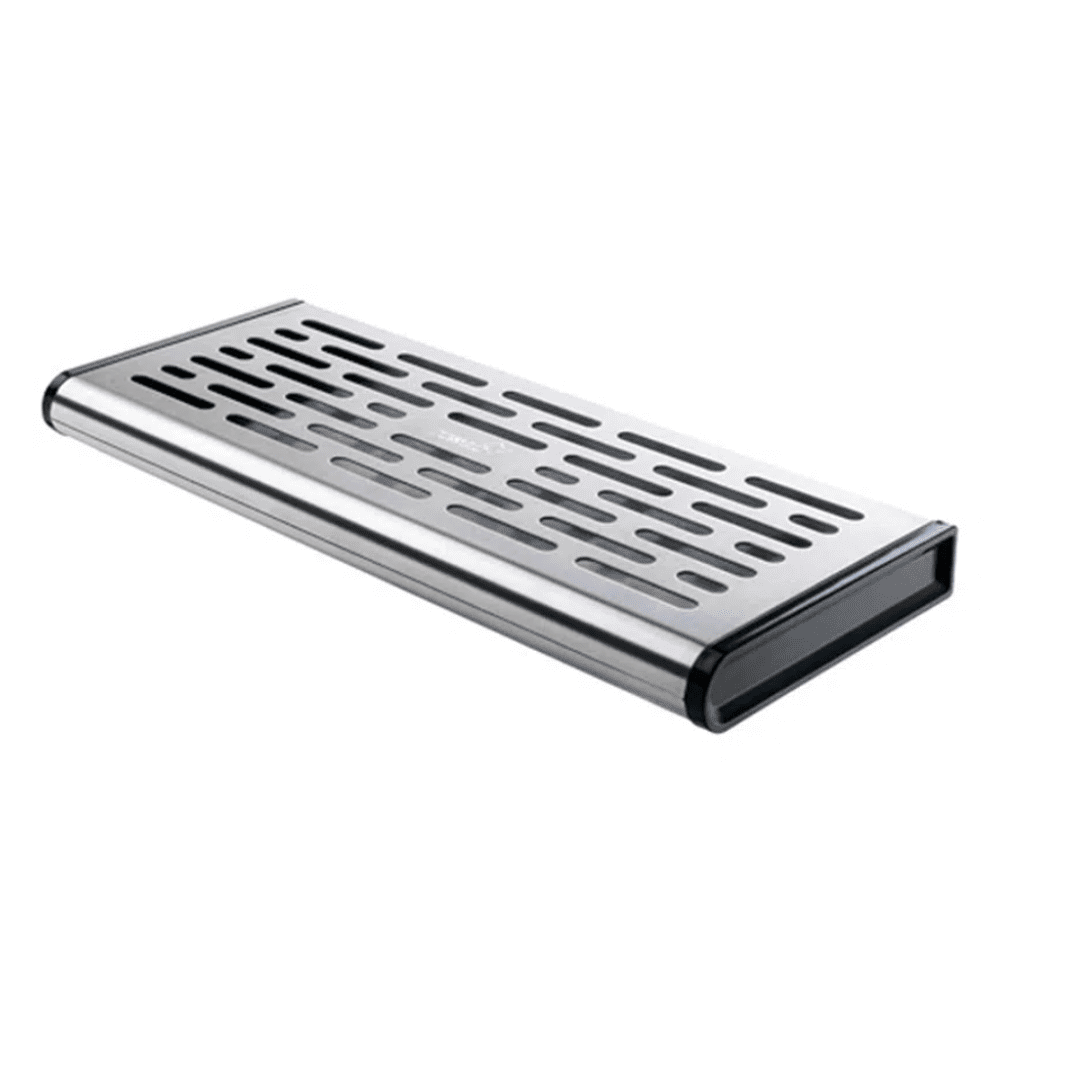 5-Container Wide Stainless Steel Wall Mount Catch Tray