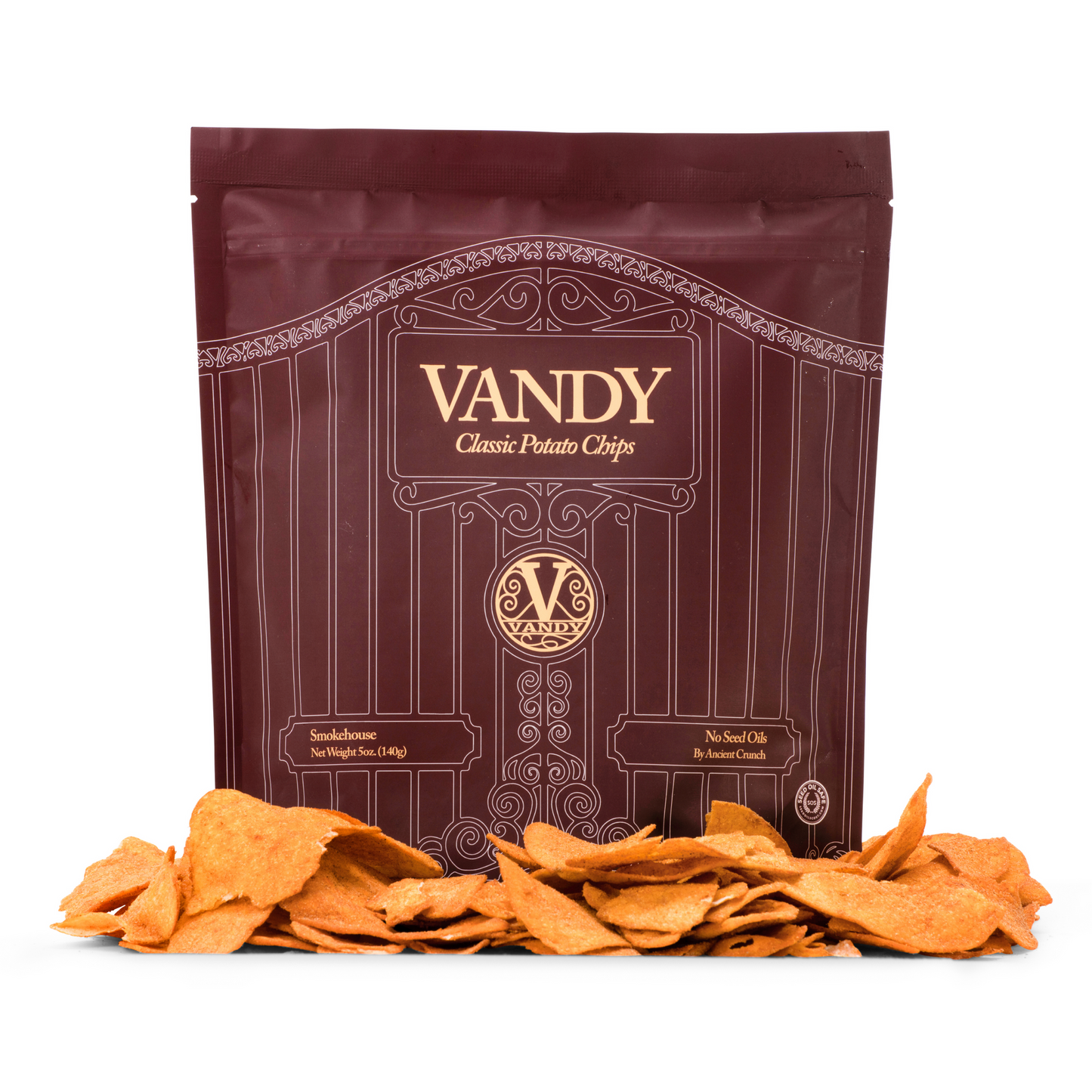 Vandy Crisps 1.5oz Single-Serve - Smokehouse BBQ, 2 cases (48 units)