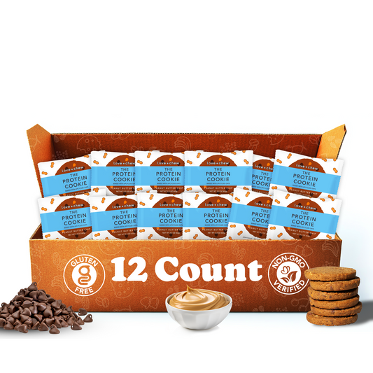 Love + Chew Peanut Butter Chip Protein Cookie, 80-count case