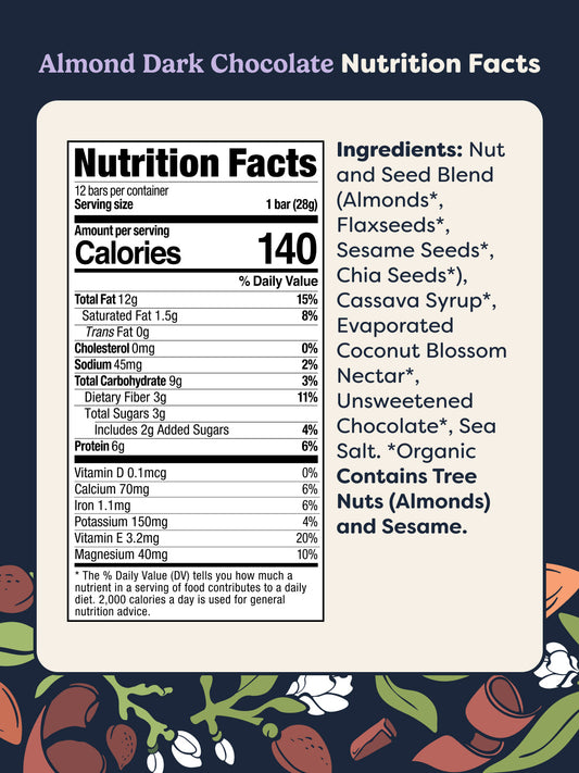 Tosi Crunchy Bars - Almond Dark Chocolate (Snack Size), 72-count case