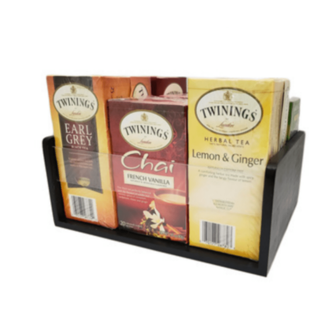 Caffein8 Black Bamboo Swivel Tea Rack