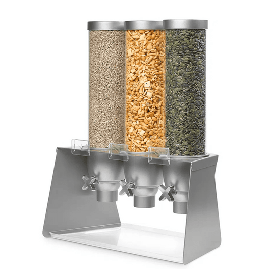 X3 Grey Metal Tabletop Dispenser &amp; Acrylic Tray