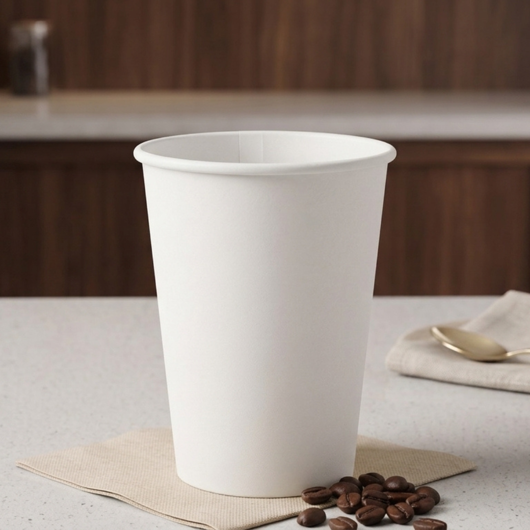 CAFFEIN8 10 oz double wall tree-free hot cup for office coffee service