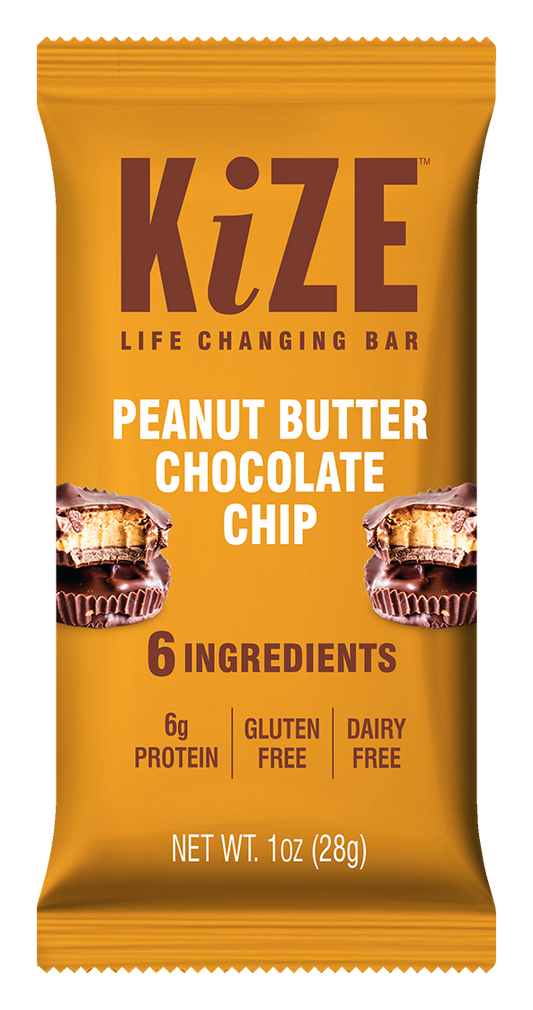 KiZE Peanut Butter Chocolate Chip Bar, 24-count case