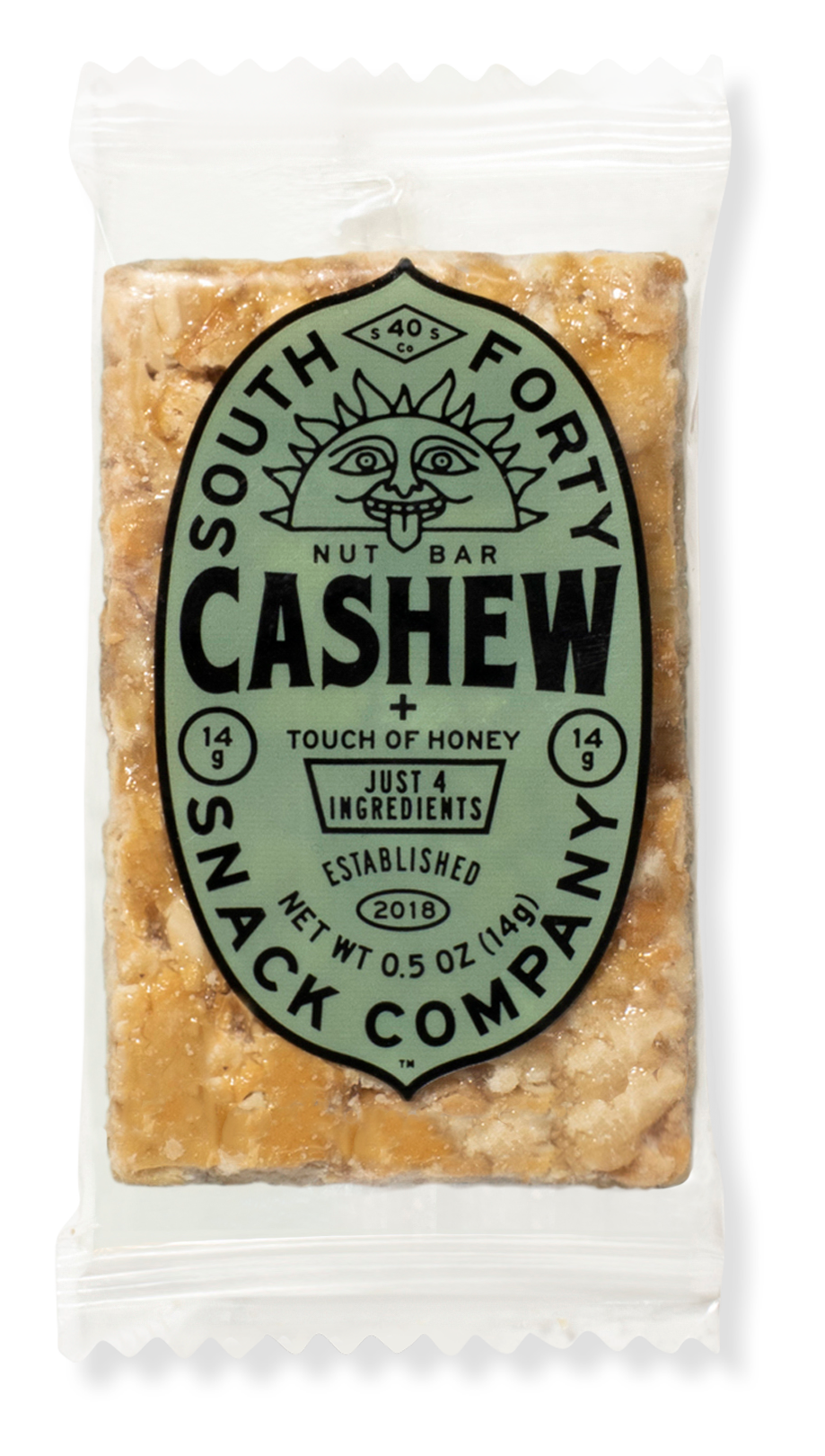 South 40 Mini Nut Bar - Cashew, 50-count case