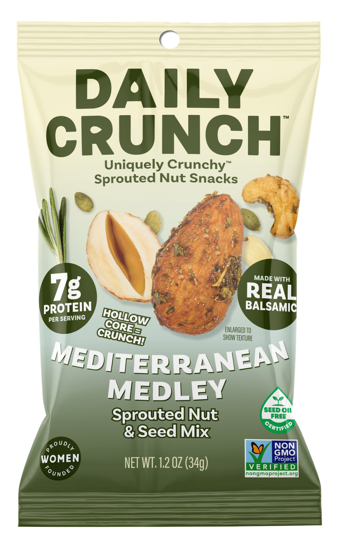 Daily Crunch Mediterranean Medley Sprouted Nuts, 30-count case