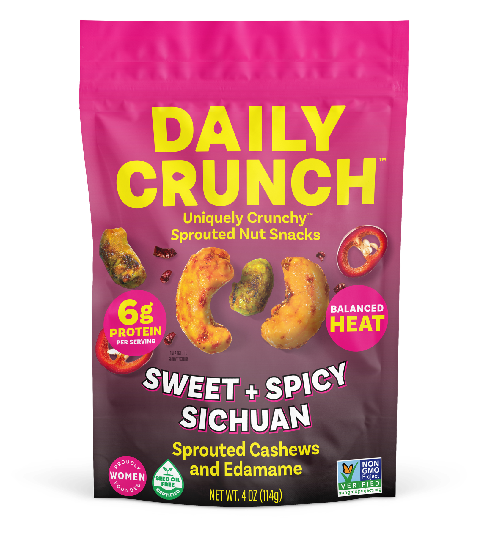 Daily Crunch Sweet + Spicy Sichuan Cashews, 30-count case