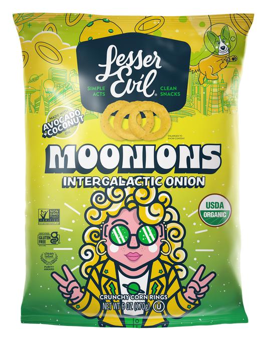 LesserEvil Moonions Intergalactic Onion, 96-count case