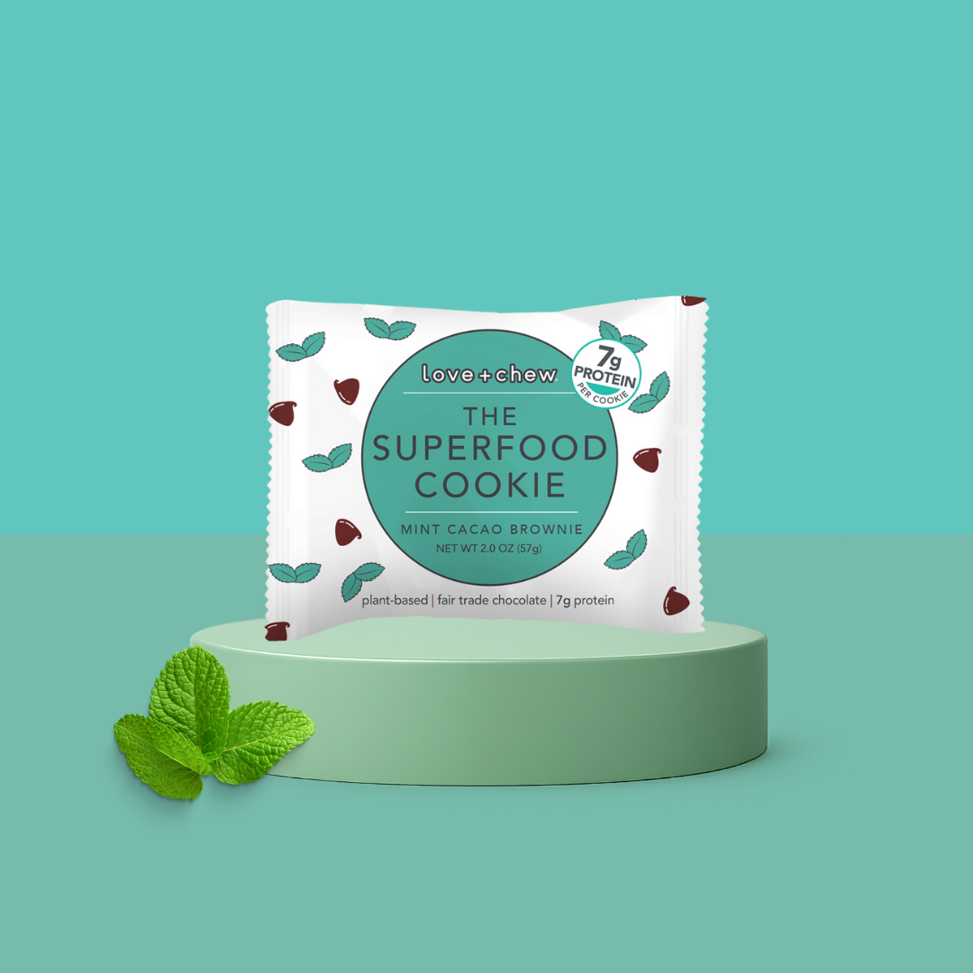 Love + Chew Mint Cacao Brownie Cookie, 80-count case