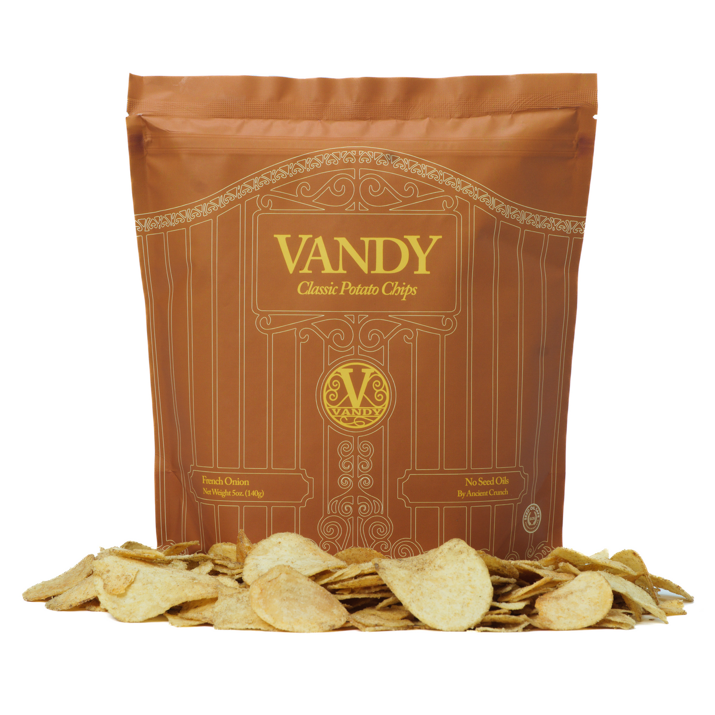 Vandy Crisps 1.5oz Single-Serve - French Onion, 2 cases (48 units)