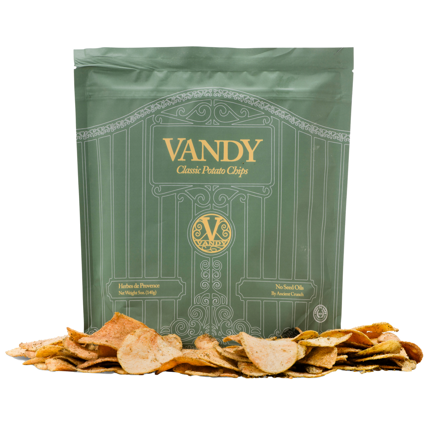 Vandy Crisps 1.5oz Single-Serve - Herbes de Provence, 2 cases (48 units)