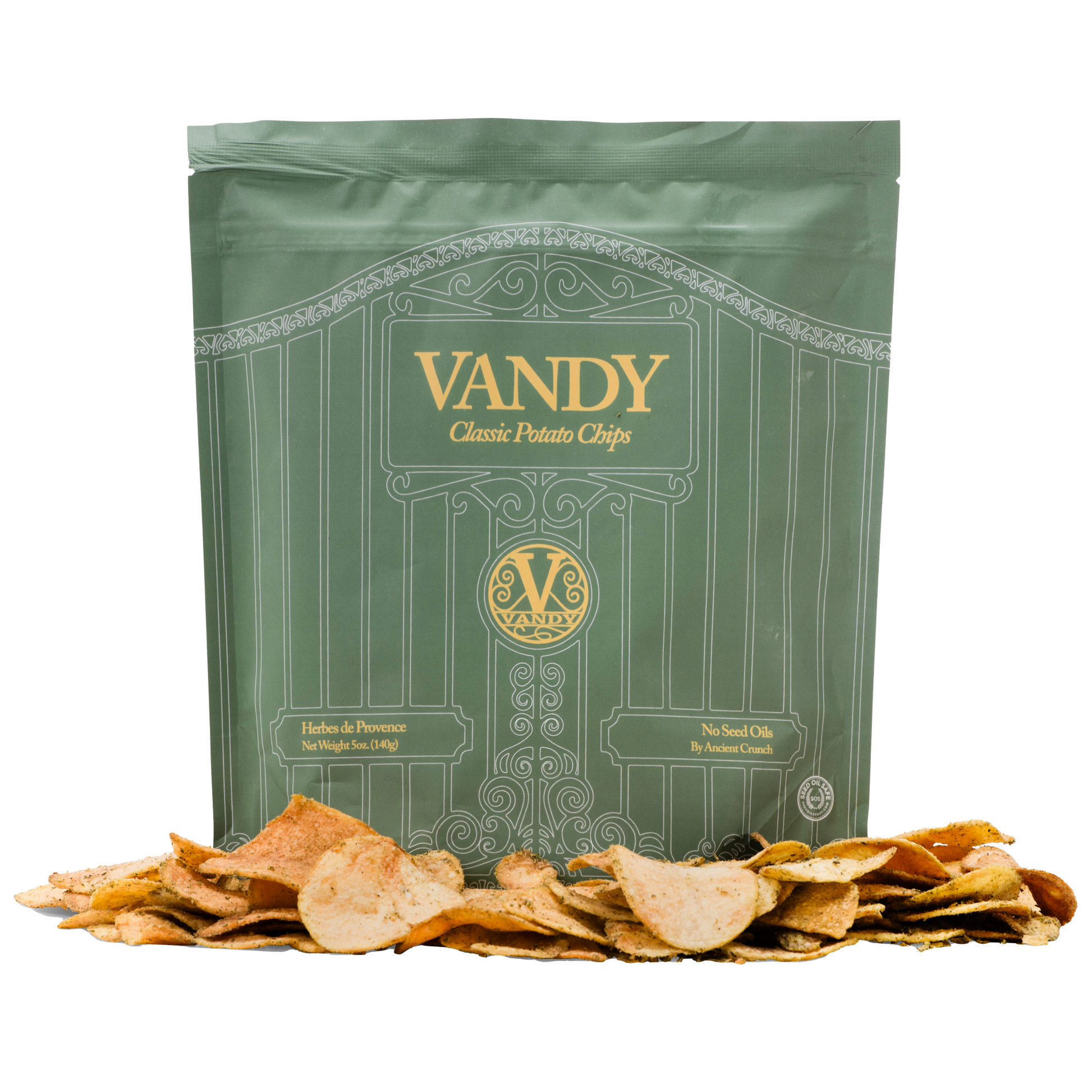 Vandy Crisps 1.5oz Single-Serve - Herbes de Provence, 2 cases (48 units)