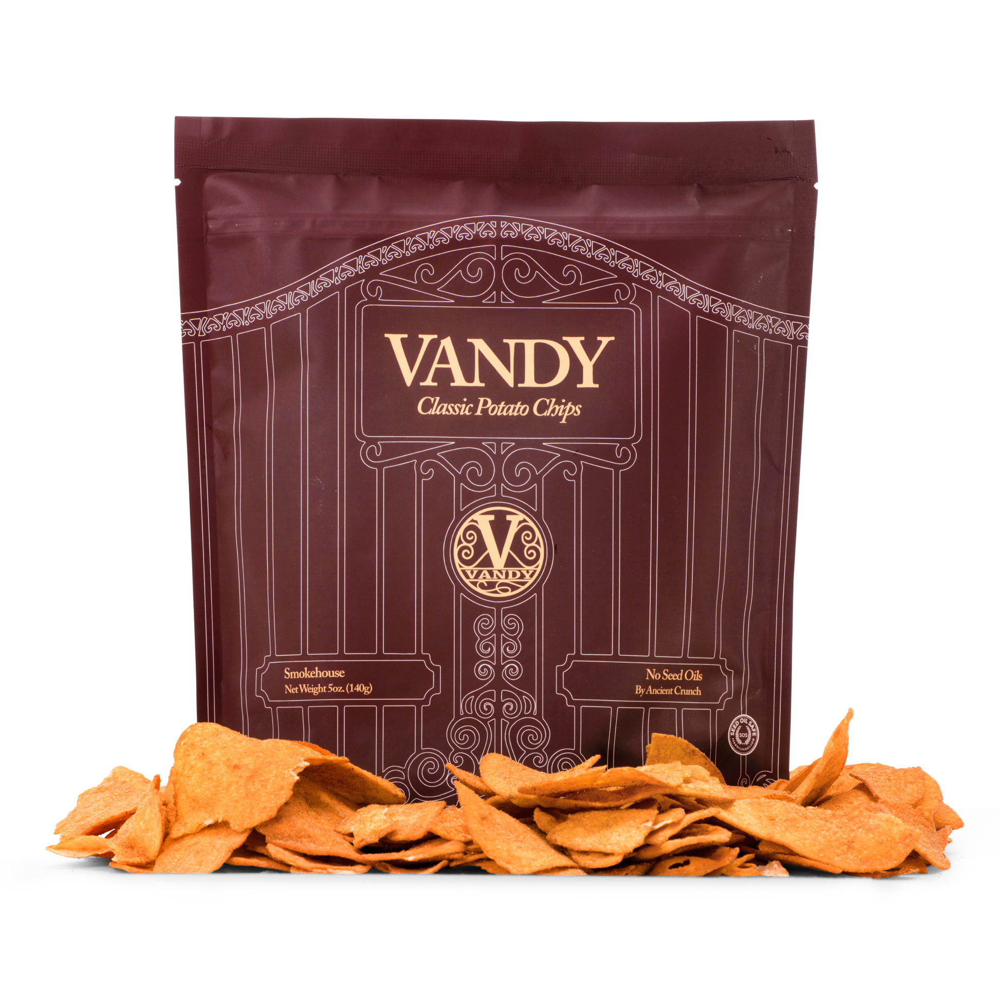 Vandy Crisps 1.5oz Single-Serve - Smokehouse BBQ, 2 cases (48 units)