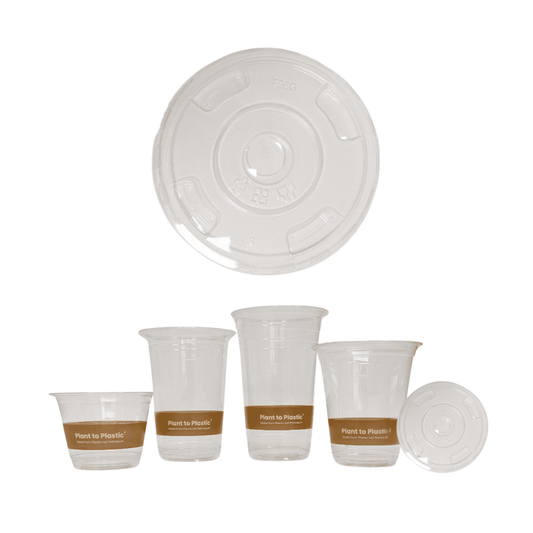 ZWP™ Flat Slot Lid PLA Compostable For Cold Cups