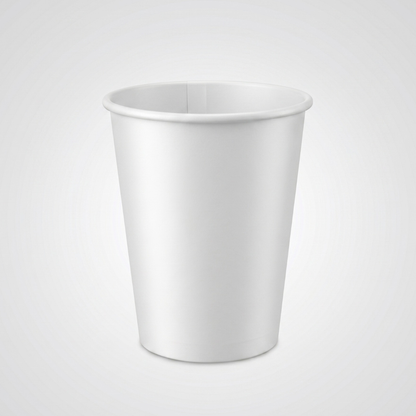 CAFFEIN8 10 oz double wall tree-free hot cup on white background for office coffee service