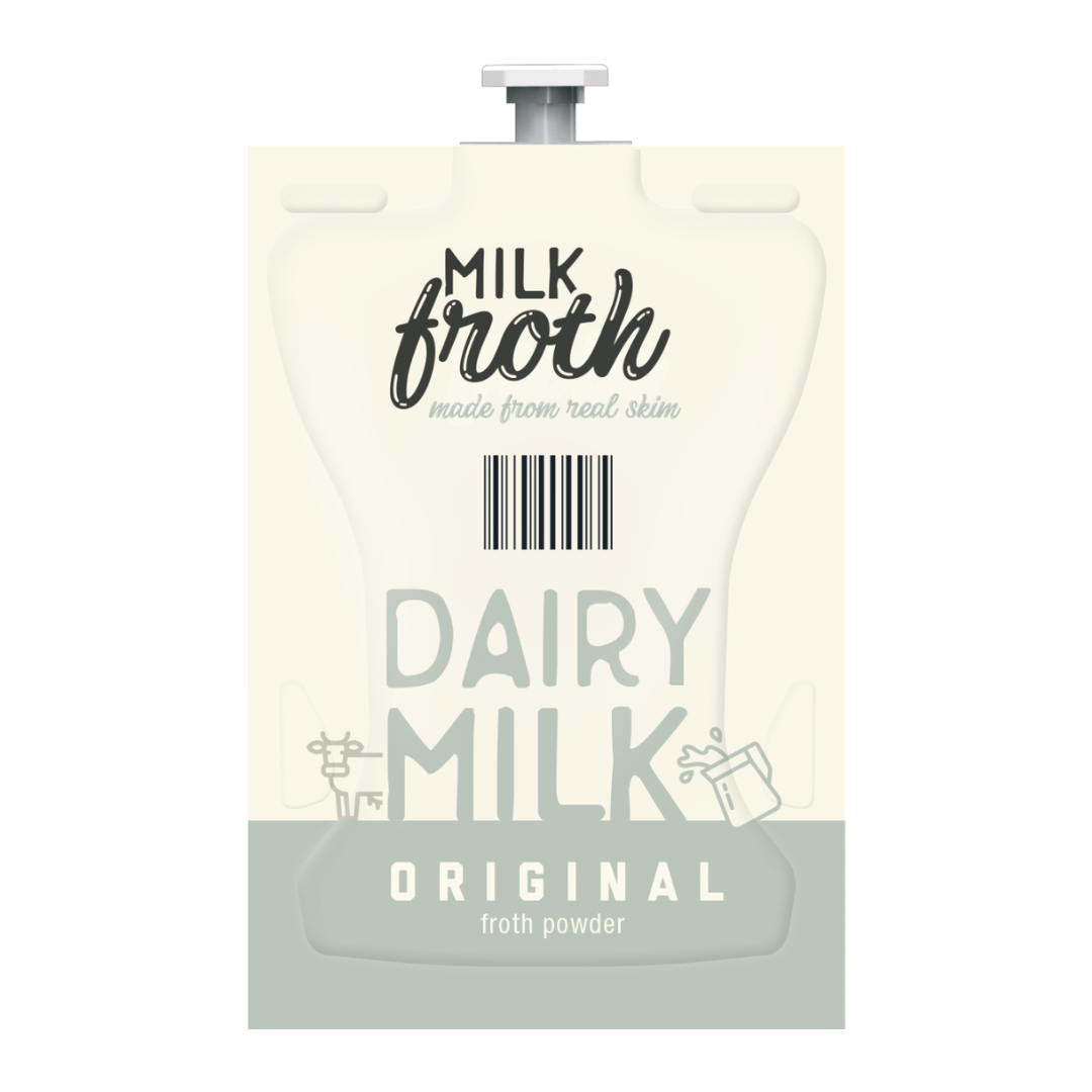 Real Milk Froth brew pack, Caffein8 milk powder (case of 72)
