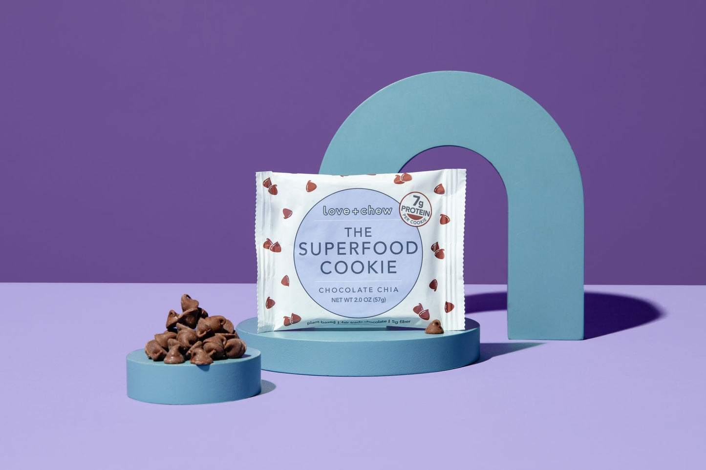 Love + Chew Chocolate Chia Cookie, 80-count case