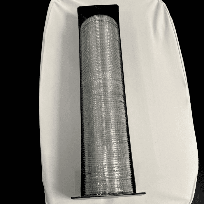 Caffein8 Lid Organizer CAF-162, compatible with CAF-178 and CAF-161 cup dispensers, 22-inch long lid holder for hot and cold cups, dimensions 22 L x 2 3/8 H x 4 13/16 D inches.
