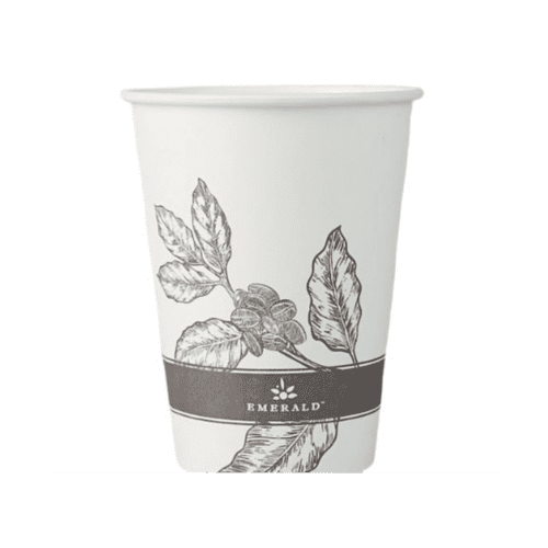 Emerald™ 10oz. Compostable Select Design Hot Cup - EMRPLA010