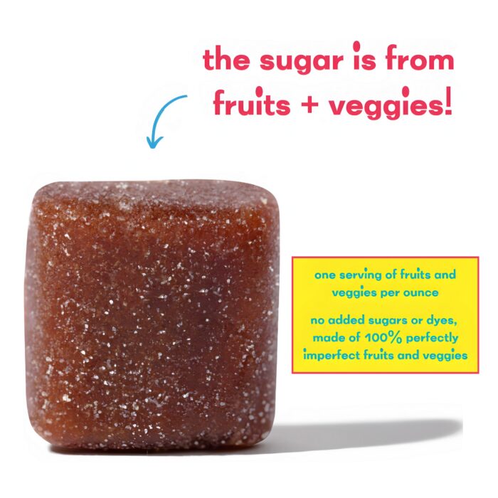 BULK Faves Candy Peach & Mango Fruit Squares made from real fruits and veggies, including apple, pumpkin, and berry purees, perfect for gravity-fed dispensers.