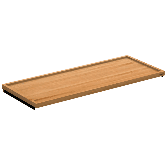 Bamboo shelf for ZWP™ Snackbar, an optional accessory made from sustainable bamboo material.