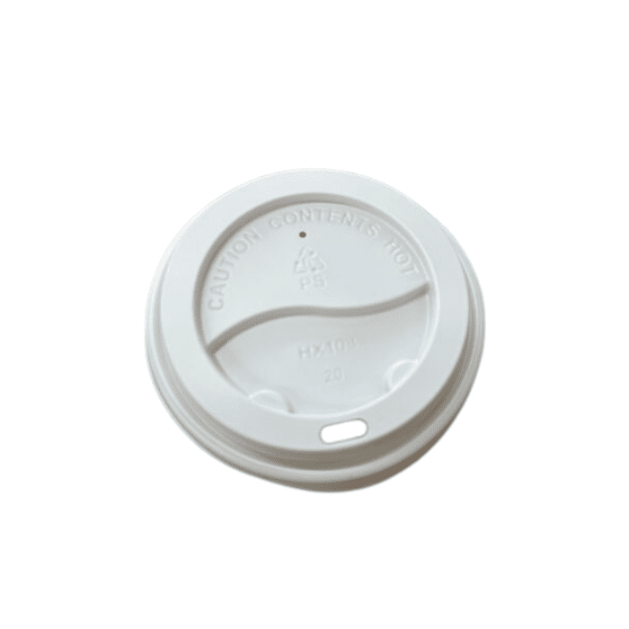 Caffein8 by Hydr8 universal dome hot cup lid, recyclable, BPA-Free, PFAS-Free, compatible with 8-20oz cups and models CAF-86, CAF-88, CAF-90.