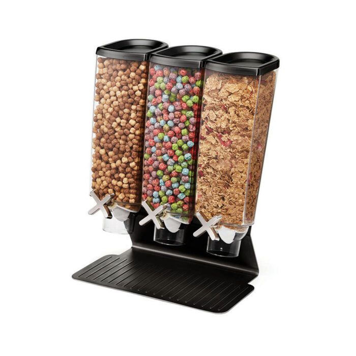 Z3-Black Table Top Food Dispenser With Steel Stand (1-Gal) - Image 2